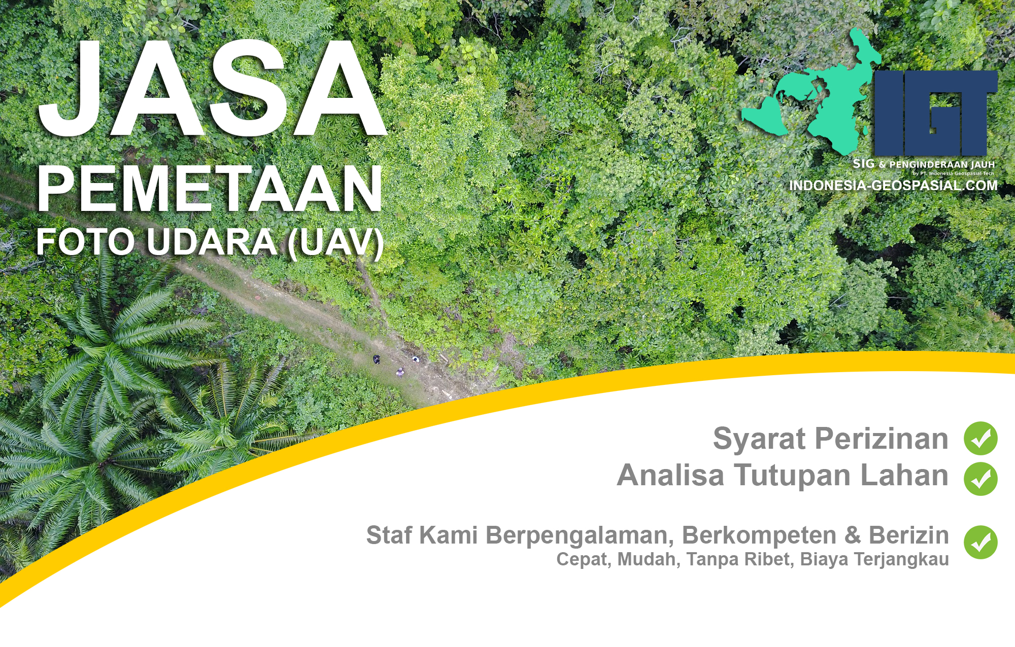 Jasa Pemetaan/ Mapping Foto Udara Drone (UAV) Berpengalaman & Termurah di Sumatera